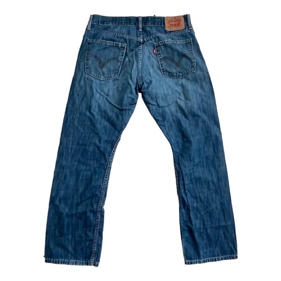 Levis 514 Men's Size 34x30 Blue Jeans Straight Leg Regular Fit Dark Wash Denim - Picture 6 of 9